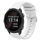 For Garmin Forerunner 245 Music 20mm Solid Color Soft Silicone Watch Band(White) - 1