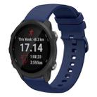 For Garmin Forerunner 245 Music 20mm Solid Color Soft Silicone Watch Band(Navy Blue) - 1