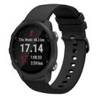 For Garmin Forerunner 245 Music 20mm Solid Color Soft Silicone Watch Band(Black) - 1