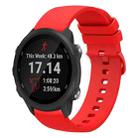 For Garmin Forerunner 245 Music 20mm Solid Color Soft Silicone Watch Band(Red) - 1