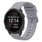 For Garmin Forerunner 245 Music 20mm Solid Color Soft Silicone Watch Band(Grey) - 1