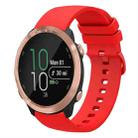 For Garmin Forerunner 645 20mm Solid Color Soft Silicone Watch Band(Red) - 1