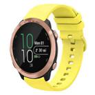 For Garmin Forerunner 645 20mm Solid Color Soft Silicone Watch Band(Yellow) - 1