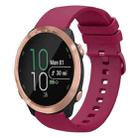 For Garmin Forerunner 645 Music 20mm Solid Color Soft Silicone Watch Band(Burgundy) - 1