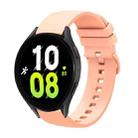 For Samsung Galaxy Watch5 44mm 20mm Solid Color Soft Silicone Watch Band(Pink) - 1