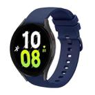 For Samsung Galaxy Watch5 Pro 45mm 20mm Solid Color Soft Silicone Watch Band(Navy Blue) - 1