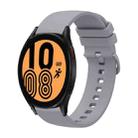 For Samsung Galaxy Watch4 40mm 20mm Solid Color Soft Silicone Watch Band(Grey) - 1