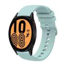 For Samsung Galaxy Watch4 44mm 20mm Solid Color Soft Silicone Watch Band(Sapphire Green) - 1