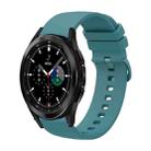 For Samsung  Galaxy Watch 4 Classic 42mm 20mm Solid Color Soft Silicone Watch Band(Pine Green) - 1