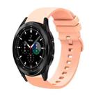 For Samsung  Galaxy Watch 4 Classic 46mm 20mm Solid Color Soft Silicone Watch Band(Pink) - 1