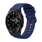 For Samsung  Galaxy Watch 4 Classic 46mm 20mm Solid Color Soft Silicone Watch Band(Navy Blue) - 1