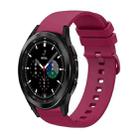 For Samsung  Galaxy Watch 4 Classic 46mm 20mm Solid Color Soft Silicone Watch Band(Wine Red) - 1