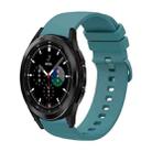 For Samsung  Galaxy Watch 4 Classic 46mm 20mm Solid Color Soft Silicone Watch Band(Pine Green) - 1