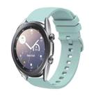 For Samsung Galaxy Watch3 41mm 20mm Solid Color Soft Silicone Watch Band(Sapphire Green) - 1