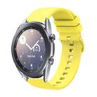For Samsung Galaxy Watch3 41mm 20mm Solid Color Soft Silicone Watch Band(Yellow) - 1