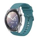 For Samsung Galaxy Watch3 41mm 20mm Solid Color Soft Silicone Watch Band(Pine Green) - 1