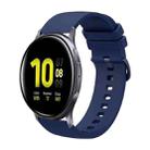 For Samsung Galaxy Watch Active 2 40mm 20mm Solid Color Soft Silicone Watch Band(Navy Blue) - 1