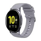 For Samsung Galaxy Watch Active 2 40mm 20mm Solid Color Soft Silicone Watch Band(Grey) - 1