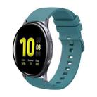 For Samsung Galaxy Watch Active 2 40mm 20mm Solid Color Soft Silicone Watch Band(Pine Green) - 1