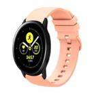 For Samsung Galaxy Watch Active 40mm 20mm Solid Color Soft Silicone Watch Band(Pink) - 1