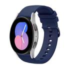 For Samsung Galaxy Watch 42mm 20mm Solid Color Soft Silicone Watch Band(Navy Blue) - 1