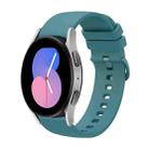 For Samsung Galaxy Watch 42mm 20mm Solid Color Soft Silicone Watch Band(Pine Green) - 1