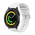 For Samsung Gear Sport 20mm Solid Color Soft Silicone Watch Band(White) - 1