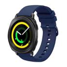 For Samsung Gear Sport 20mm Solid Color Soft Silicone Watch Band(Navy Blue) - 1