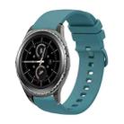 For Samsung Gear S2 Classic 20mm Solid Color Soft Silicone Watch Band(Pine Green) - 1