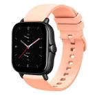 For Amazfit GTS 2E 20mm Solid Color Soft Silicone Watch Band(Pink) - 1