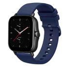 For Amazfit GTS 2E 20mm Solid Color Soft Silicone Watch Band(Navy Blue) - 1