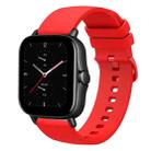 For Amazfit GTS 2E 20mm Solid Color Soft Silicone Watch Band(Red) - 1