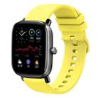 For Amazfit GTS 2 Mini 20mm Solid Color Soft Silicone Watch Band(Yellow) - 1