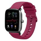 For Amazfit GTS 2 Mini 20mm Solid Color Soft Silicone Watch Band(Wine Red) - 1