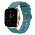 For Amazfit GTS 2 20mm Solid Color Soft Silicone Watch Band(Pine Green) - 1