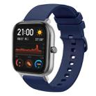 For Amazfit GTS 20mm Solid Color Soft Silicone Watch Band(Navy Blue) - 1