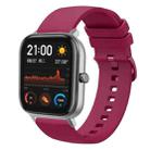 For Amazfit GTS 20mm Solid Color Soft Silicone Watch Band(Wine Red) - 1