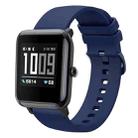 For Amazfit BIP 20mm Solid Color Soft Silicone Watch Band(Navy Blue) - 1