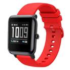 For Amazfit BIP 20mm Solid Color Soft Silicone Watch Band(Red) - 1