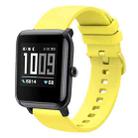 For Amazfit BIP 20mm Solid Color Soft Silicone Watch Band(Yellow) - 1