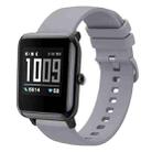For Amazfit BIP 20mm Solid Color Soft Silicone Watch Band(Grey) - 1
