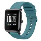 For Amazfit BIP 20mm Solid Color Soft Silicone Watch Band(Pine Green) - 1