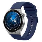 For Huawei Watch GT3 Pro 43mm 20mm Solid Color Soft Silicone Watch Band(Navy Blue) - 1