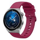 For Huawei Watch GT3 Pro 43mm 20mm Solid Color Soft Silicone Watch Band(Wine Red) - 1