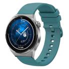 For Huawei Watch GT3 Pro 43mm 20mm Solid Color Soft Silicone Watch Band(Pine Green) - 1