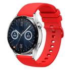 For Huawei Watch GT3 42mm 20mm Solid Color Soft Silicone Watch Band(Red) - 1