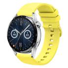 For Huawei Watch GT3 42mm 20mm Solid Color Soft Silicone Watch Band(Yellow) - 1