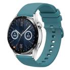 For Huawei Watch GT3 42mm 20mm Solid Color Soft Silicone Watch Band(Pine Green) - 1