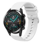 For Huawei Watch GT2 42mm 20mm Solid Color Soft Silicone Watch Band(White) - 1