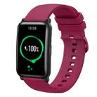 For Honor Watch ES 20mm Solid Color Soft Silicone Watch Band(Wine Red) - 1